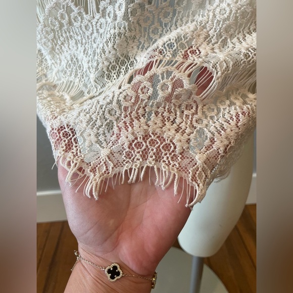 Women’s free people stretch, eyelash Lace Dress in Cream size XS - Picture 6 of 7